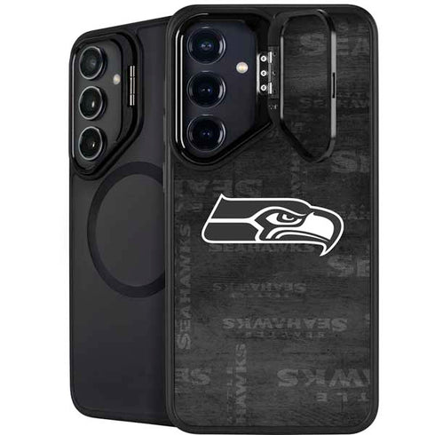 NFL Seattle Seahawks Black & White Galaxy S24 FE Kickstand Case